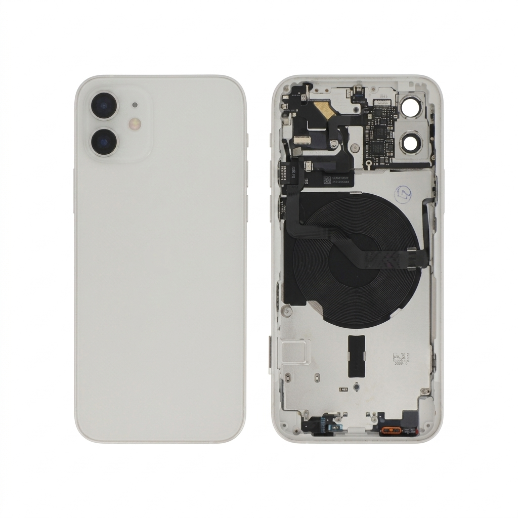 Vitre Arrière Complète Blanche iPhone 12 (Sans Logo)