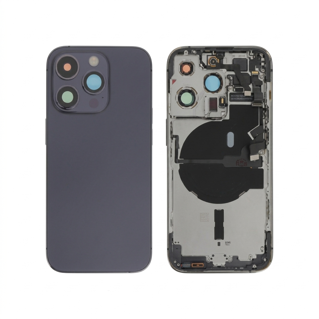 Vitre Arrière Complete Violet Intense iPhone 14 Pro (Avec MagSafe) Sans Logo